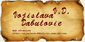 Vojislava Dabulović vizit kartica